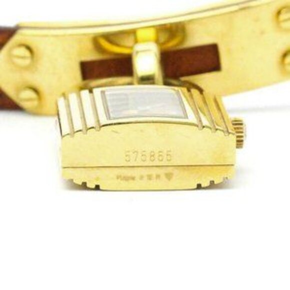 HERMES Kelly Watch Gold Plated Leather Quartz Ladies Watch KE1.201 BF576536 main image 7
